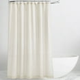 thumbnail image 1 of NICETOWN Natural Linen Shower Curtain for Bathroom Lightweight Waterproof Linen Blend Button Hole Semi Sheer Shower Curtains for Bathtub, 72"x72", Hooks Included, 1 of 8