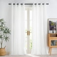 thumbnail image 1 of NICETOWN Non-See-Through Privacy Sheer Curtains, Sheer Curtains Light Filtering Window Curtains Drapes for Bedroom Living Room, White, 52"x90", 2 Panels, 1 of 9