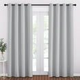thumbnail image 1 of NICETOWN Patterned Blackout Curtains for Living Room 84 Inch Length Thermal Insulated Grommet Noise Reducing Drapes, Set of 2, Sliver Gray, W52 x L84, 1 of 6