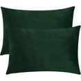 thumbnail image 1 of NICETOWN Pillow Covers 18"x 18" Christmas Pillowcases Set of 2, Thick Soft Velvet Fabric Zippered for Bed/Couch/Sofa Decorative, Dark Green, 1 of 6