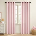 thumbnail image 1 of NICETOWN Privacy Sheer Curtains for Kitchen, Grommet Curtains Non-See-Through Light Filtering Window Drapes for Living Room, Baby Pink, 52"x72", 2 Panels, 1 of 8