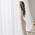 thumbnail image 1 of NICETOWN Privacy Sheer Curtains for Windows, Non-See-Through Sheer Curtains Light Filtering Living Room Curtains Back Tab Sheer Curtain Panels, Pure White, 52"x96", 1 Pair, 1 of 12