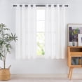 thumbnail image 1 of NICETOWN Privacy Sheer Curtains for Windows, Non-See-Through Sheer Curtains Light Filtering Living Room Curtains Grommet Sheer Curtain Panels, White, 52"x63", 1 Pair, 1 of 10