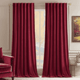 thumbnail image 1 of NICETOWN Red Velvet Curtains for Bedroom, Christmas Super Soft Vintage Luxury Heavy Drapes, Room Darkening Thermal Insulated Christmas Velvet Curtain for Living Room, 52"x84", 2 Panels, 1 of 8