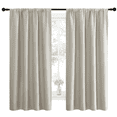 thumbnail image 1 of NICETOWN Rod Pocket Blackout Curtains for Living Room 63 inch Length Thermal Insulated Window Treatment, Natural, 2 Panels, 1 of 8