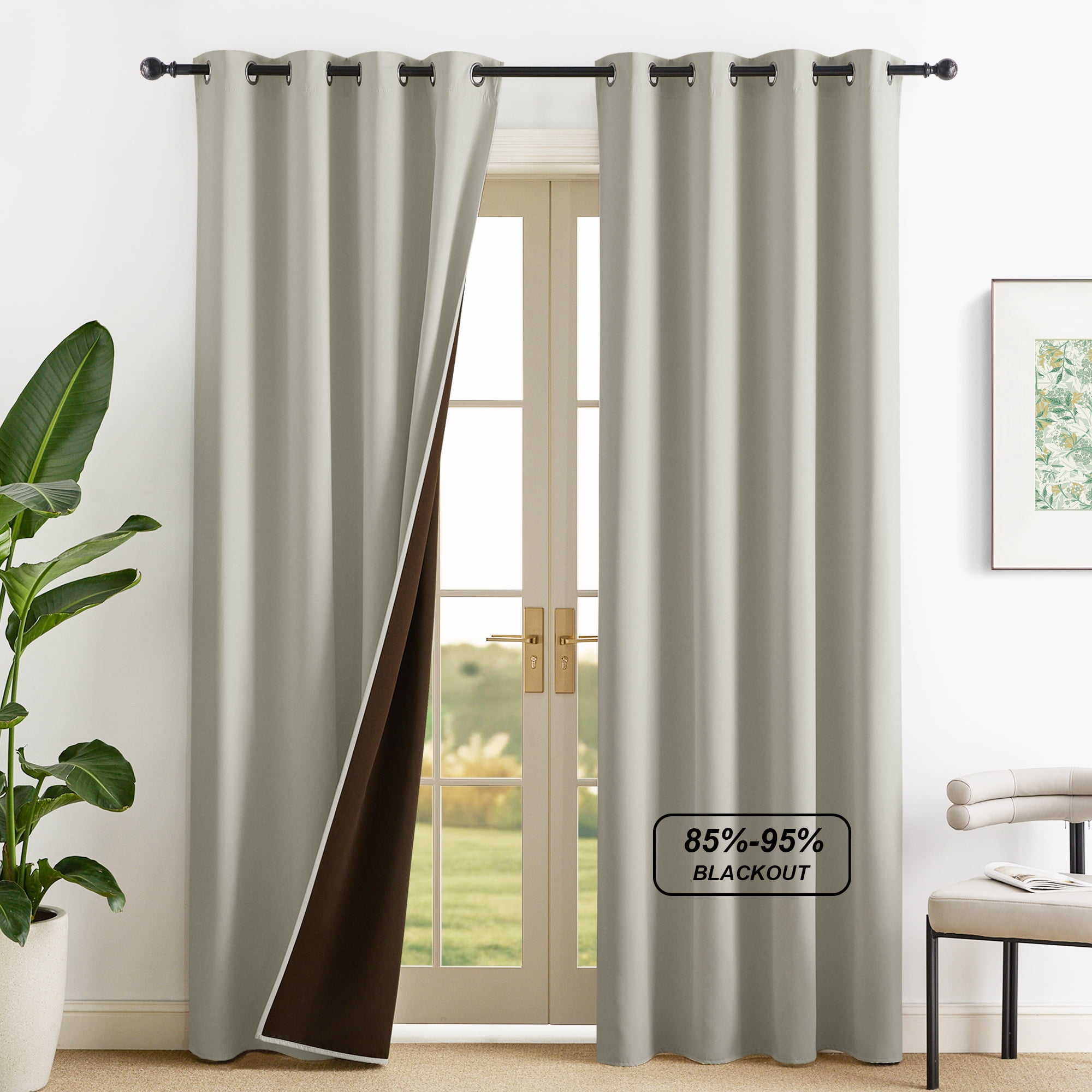 NICETOWN Room Darkening Curtains for Bedroom, Blackout Curtains Thermal ...