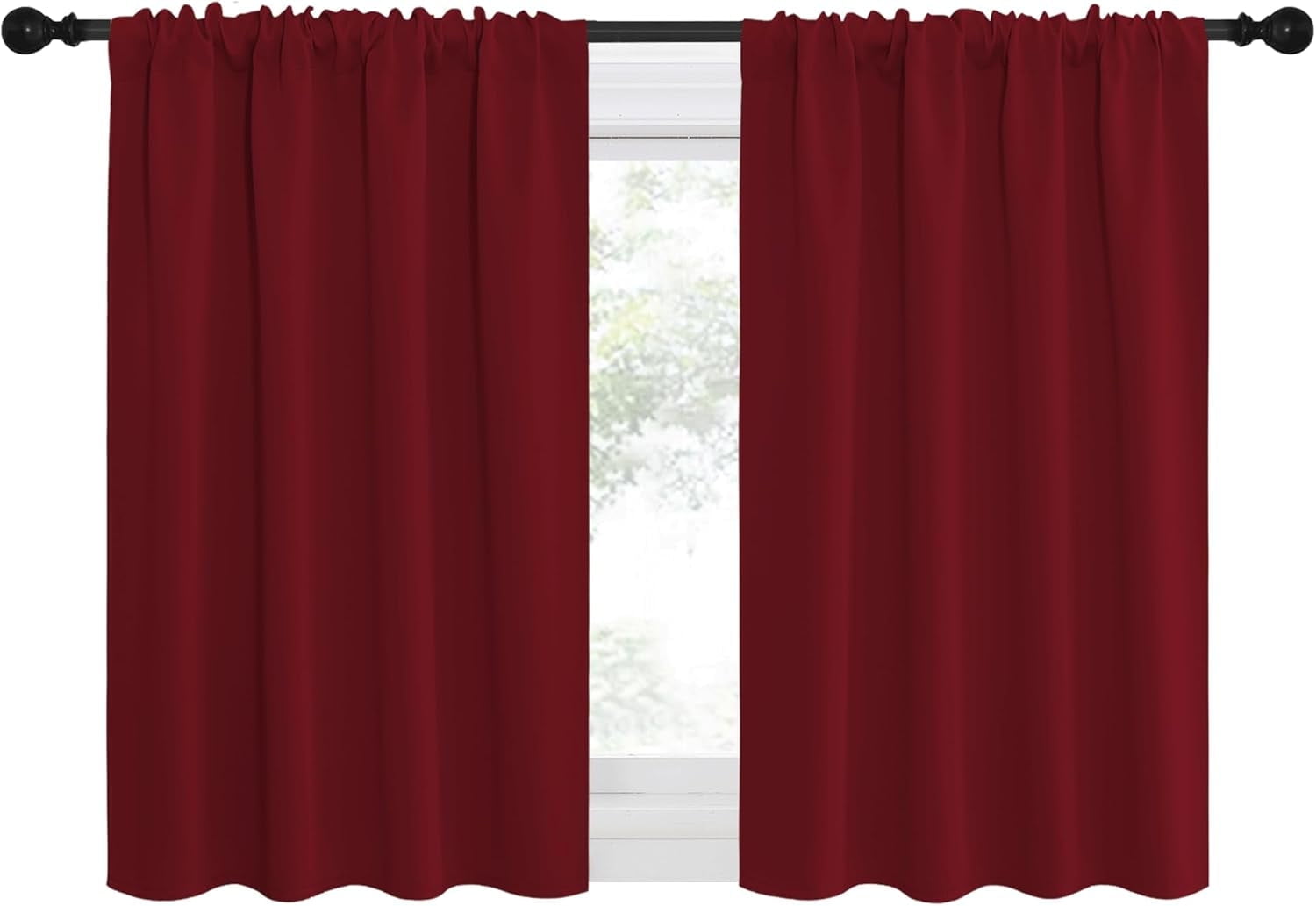 NICETOWN Room Darkening Curtains Rod Pockte Thermal Insulated Blackout Curtain Panels 42x36 inch, Bu(图1) NICETOWN Room Darkening Curtains Rod Pockte Thermal Insulated Blackout Curtain Panels 42x36 inch, Bu(图1)