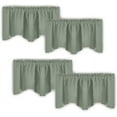 thumbnail image 1 of NICETOWN Room Darkening Window Valances, Solid Thermal Insulated Scalloped Valance Curtains Rod Pocket Privacy Protection Drapes for Basement Bathroom, 4 Panels, 52"x18", Sage Green, 1 of 8