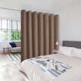 thumbnail image 1 of NICETOWN Room Divider Heavy Curtain Screen Partitions, Privacy Vertical Blinds for Patio Sling Door, Blackout Window Curtain, Extra Wide Drapes for Bedroom, 1 Panel, 10ft Wide by 7ft Long, Cappuccino, 1 of 6