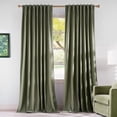 thumbnail image 1 of NICETOWN Sage Green Velvet Curtains for Bedroom, Super Soft Vintage Luxury Heavy Blackout Drapes, Room Darkening Thermal Insulated Velvet Curtain for Living Room, 52"x108", 2 Panels, 1 of 8