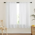 thumbnail image 1 of NICETOWN Semi-Sheer Linen Curtains for Bedroom, Rod Pocket & Back Tab Light Filtering Drapes Faux Flax Privacy Living Room Curtains, White, 52"x 63", 2 Panels, 1 of 6