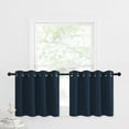 thumbnail image 1 of NICETOWN Short Blackout Curtains for Small Window, Light Blocking Thermal Insulated Curtains Privacy Grommet Window Treatment, 52"x24", Navy Blue, 2 Panels, 1 of 7