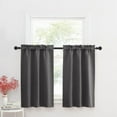 thumbnail image 1 of NICETOWN Short Blackout Curtains for Kitchen, Thermal Insulated Small Curtain Window Treatment for Living Room, Grey, 29"x36", 2 Panels, 1 of 7