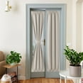 thumbnail image 1 of NICETOWN Sidelight Curtains for Front Door 72 inches Long, Faux Linen Blackout Thermal Insulated Rod Pocket Curtain Panel, 25"x72", Angora, 1 Panel, 1 of 7