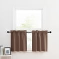thumbnail image 1 of NICETOWN Small Curtains for Small Window, Blackout Curtains Thermal Insulated Rod Pocket, Privacy Curtains for Bedroom, Cappuccino, 29"x30", 2 Panels, 1 of 5