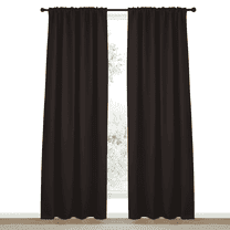 NICETOWN Solid Black Thermal Insulated Blackout Curtains, 84" x 52" (2 Panels)