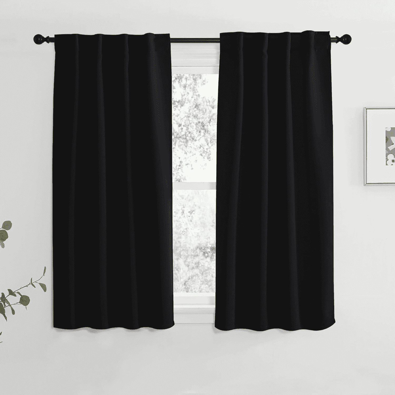 NICETOWN Solid Mordern Blackout Curtains, Privacy Backtab & Rod Pocket