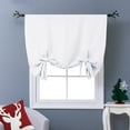 thumbnail image 1 of NICETOWN Tie Up Shade Modern White Solid High Shading Kitchen Blackout Curtains, 46" x 63", 1 of 8