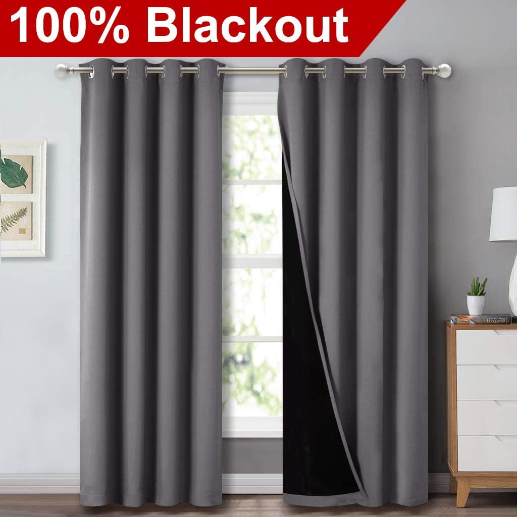 NICETOWN Total Shade Curtains and Draperies, Heavy-Duty Full