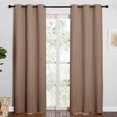 thumbnail image 1 of NICETOWN Window Treatment Thermal Insulated Solid Grommet Blackout Curtains/Drapes for Bedroom (1 Pair, 42 by 84 Inch, Cappuccino), 1 of 7