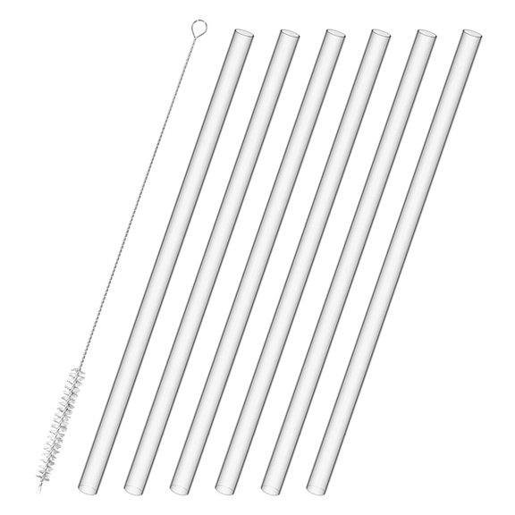 NICEXMAS Nicexmas Reusable Silicone Straws Transparent for Home and Party 1Set