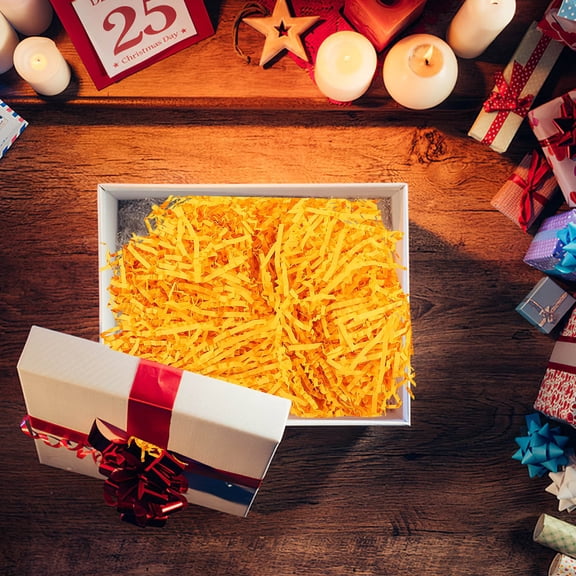 NICEXMAS 1 Pack Shredded Paper for Packing and Filling, Decorative Cushioning Material for and Crafts