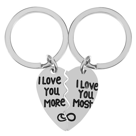 NICEXMAS Premium Alloy Keychain Set for Couples and Friends, Matching Key and Accessories