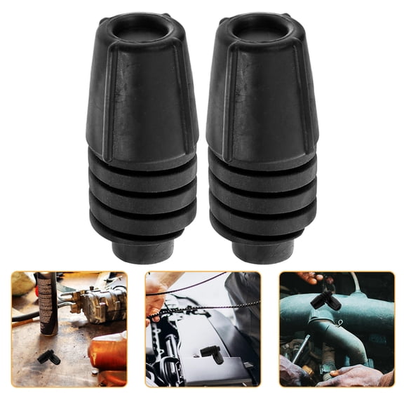 NICEXMAS 1Pair Rubber Hood Bumper Stops for Car Engine Cushion Easy Installation Black