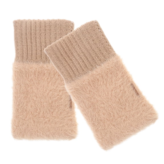 NICEXMAS 1 Pair Of Knitted Gloves For Warmth And Cold Protection In Khaki For Women Outdoor Activities