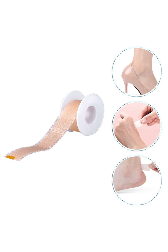 Khaki Silicone Heel Grip Pads for High Heels and Sports Shoes, Invisible Adhesive Foot Cushions for Comfort