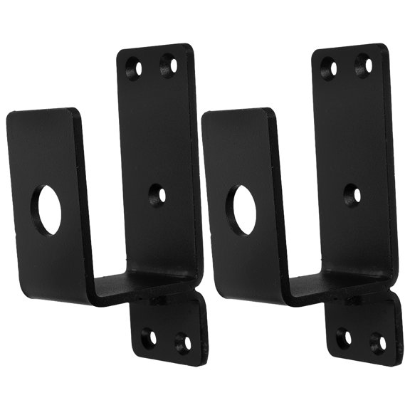NICEXMAS Door Barricade Brackets Set, U-Shaped Carbon Steel for Commercial Security and Safety, Heavy Duty