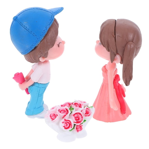 NICEXMAS Nicexmas Resin Couple Figurines, Assorted Colors, Creative Design for Decoration