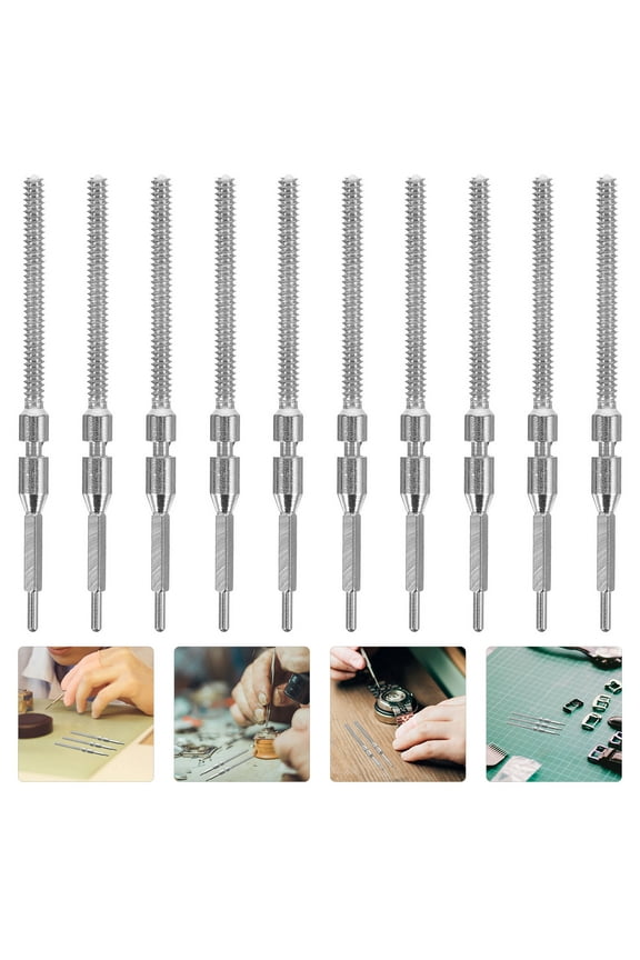 10 Pcs Watch Stems Replacement Movement Lever and Crown Repair Kit Band
