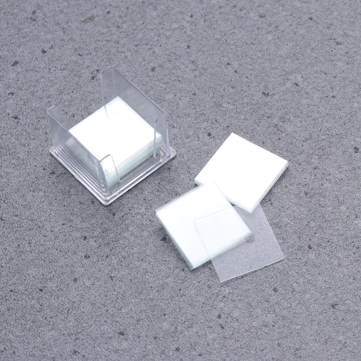 Microscope Plastic Square NICEXMAS 100 PCS Blank Microscope Square Cover Glass for Optical ...