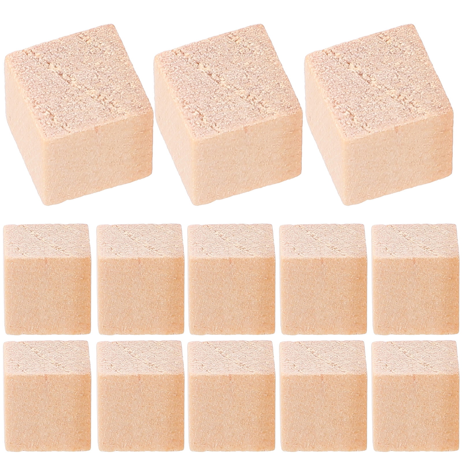 NICEXMAS  100 Pcs Educational Block Plaything Unfinished Wooden Cubes Child