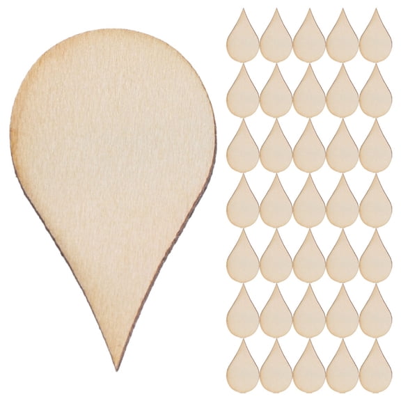 NICEXMAS 100Pcs Teardrop Wooden Earring Blanks for Diy Enthusiasts Beige Wooden Hearts For Crafts