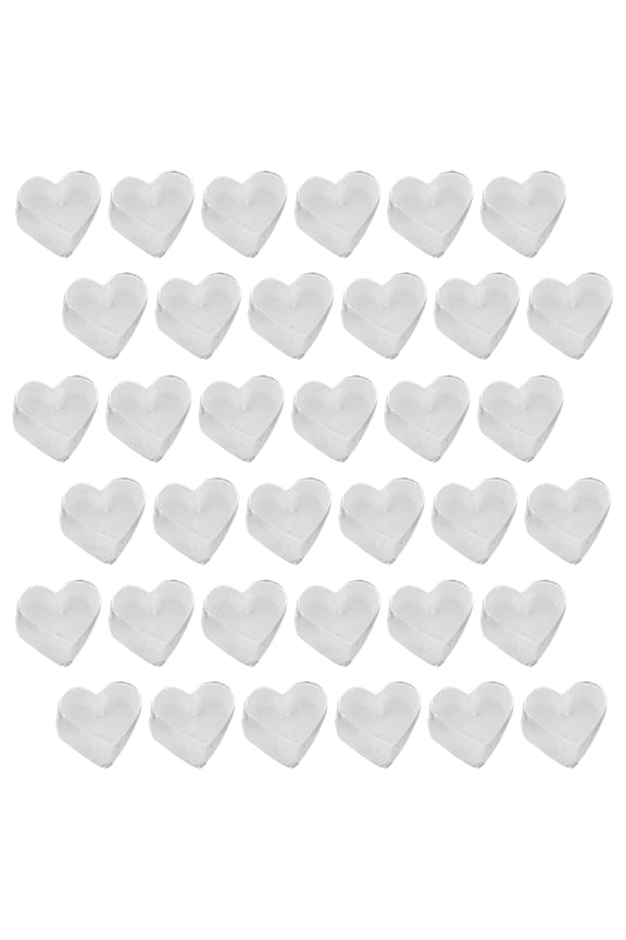 100 Pcs Clear Silicone Heart-Shaped Earring Backs Stoppers, Flexible Ear Accessories for