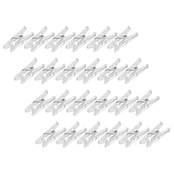 NICEXMAS 100pcs White Plastic Clothes Clips for Home Use and Decorating, Multi-Purpose Pegs for Laundry and Crafts