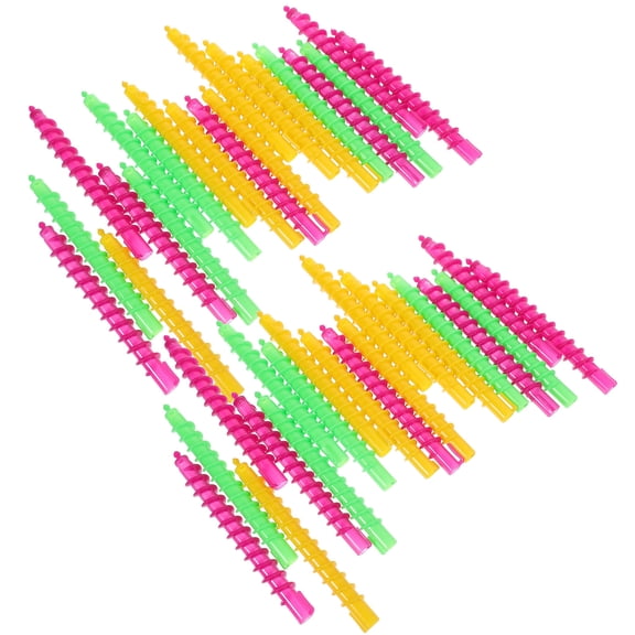 NICEXMAS 100Pcs Perm Rods for Hair Styling Spiral Curlers Assorted Colors ABS Material