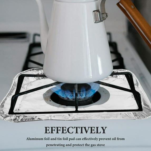 NICEXMAS 10Pcs Universal Fit Aluminum Foil Gas Range Drip Pans Oil Resistant Stove Liners