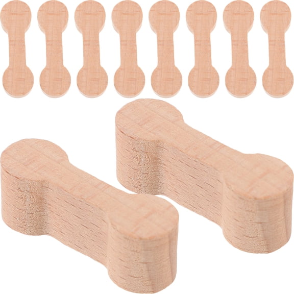 NICEXMAS 10Pcs Wood Train Track Connectors Toy Train Accessories Imagination Play Children's Playtime