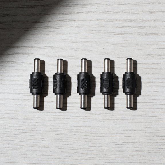 NICEXMAS 10Pcs Compact Dc Power Barrel Connector Male to Male Adapter for Charging Cable