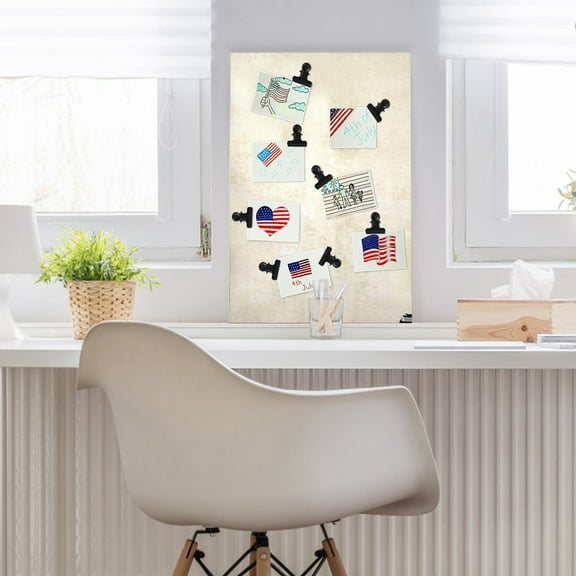 NICEXMAS 10Pcs Black Stainless Steel Binder Clips Multifunctional Strong Grip Paper Clips