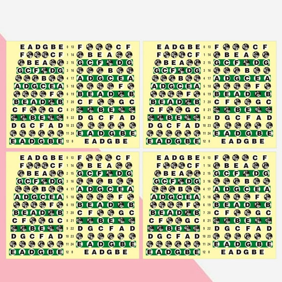 NICEXMAS 10Pcs Guitar Fretboard Sticker for Electric Guitar and Learning Aid 12 x 9.5 x 0.1 in