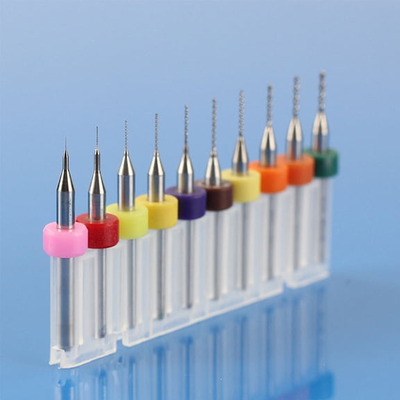 NICEXMAS 10Pcs High Precision Pcb Drill Bits Set for Engraving Featuring Fine Grinding for Smooth Hole Drilling