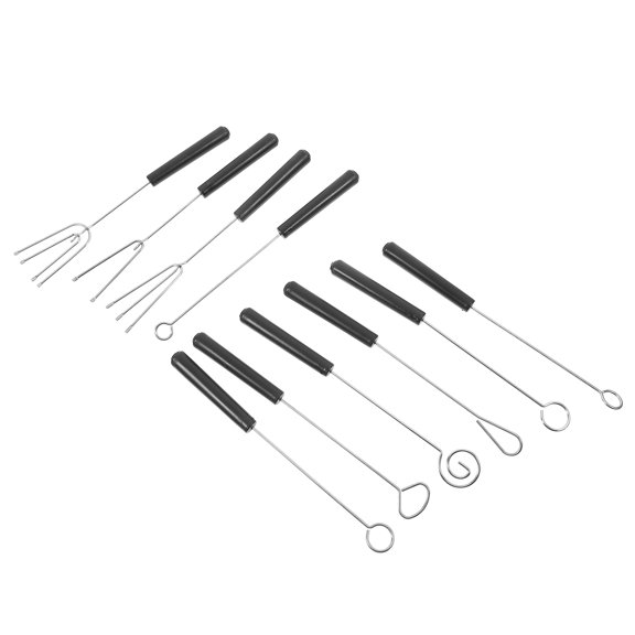 NICEXMAS 10Pcs Metal Dipping Forks for Artisan Chocolate Fondue and Candy Making Kitchen Tools