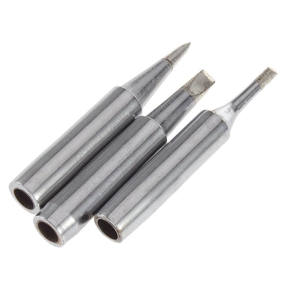 NICEXMAS 10Pcs Replacement Solder Tips Silver for Soldering Iron Stations 900M 933 376 907 852D+ Durable Metal