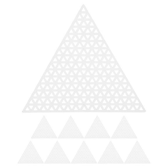 NICEXMAS 10-Pack White Triangle Mesh Canvas Sheets for Embroidery, Cross , and Crafting Projects Plastic Material