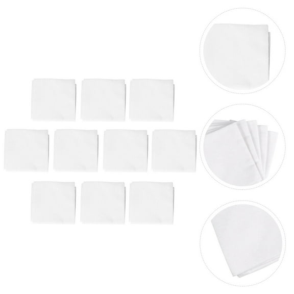 NICEXMAS 10Pcs Tofu Cheesecloth White Cotton Muslin Reusable Fabric Hemmed Edge Lint Free