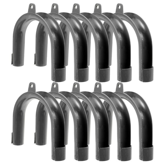 NICEXMAS 10Set U Shaped Bracket for Mounting Dark Grey PP Smooth Drainage 5.4x5.1x1.1in